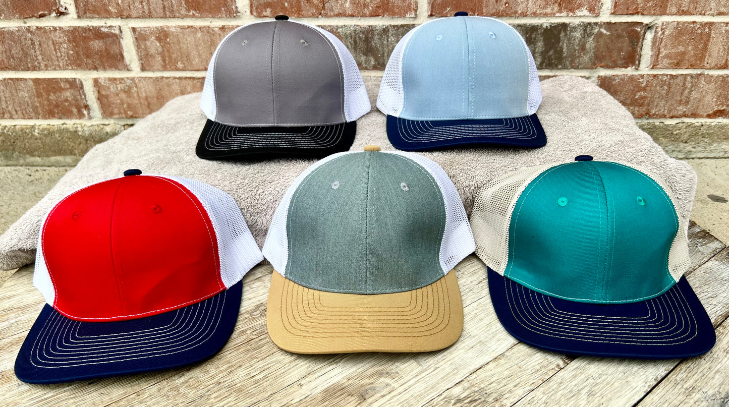 Adult Tri-Color Trucker Hat