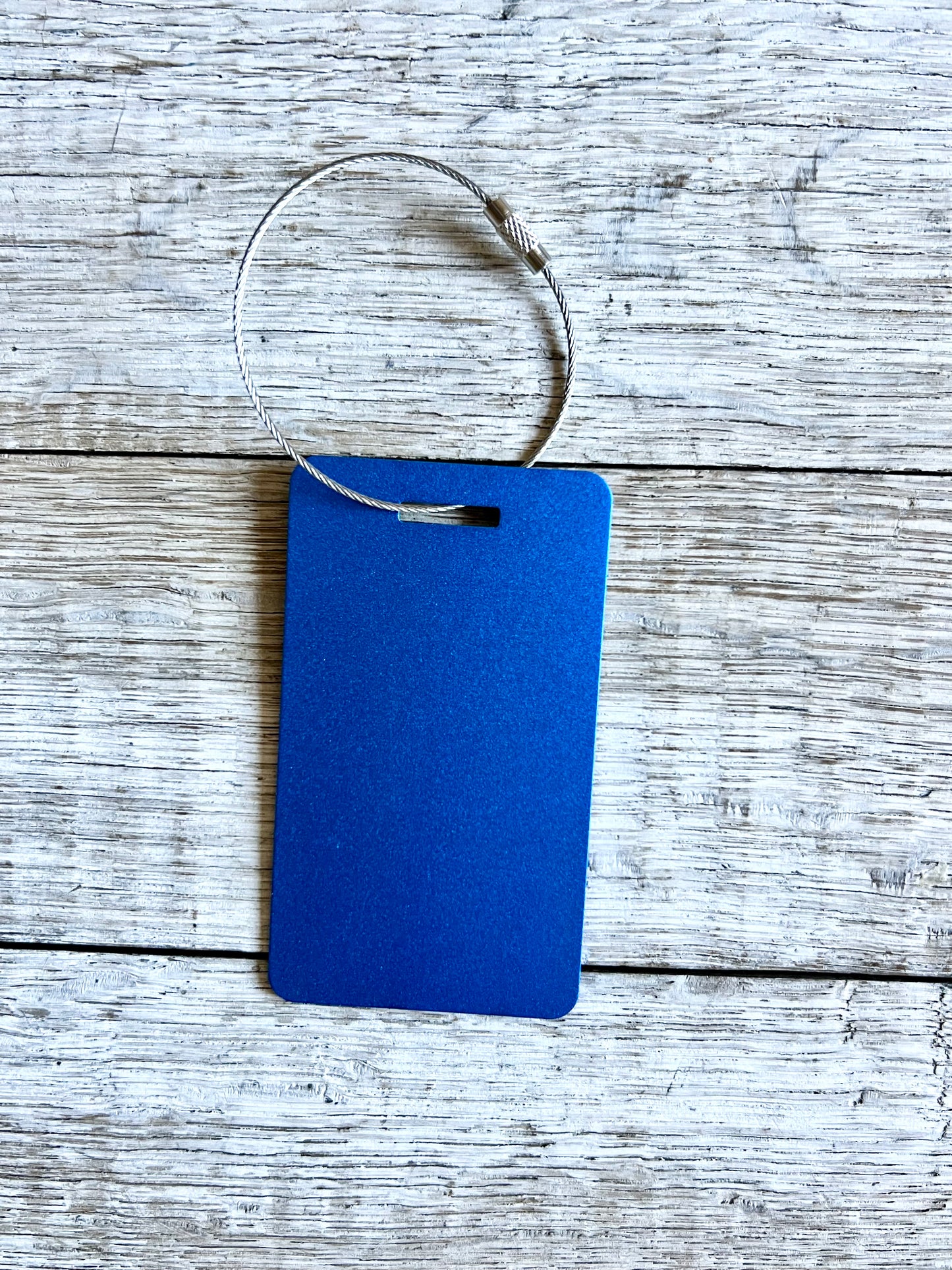 Anodized Aluminum ID Tag + Steel Loop