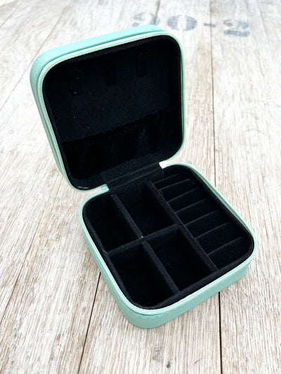 Laserable Leatherette Travel Jewelry Box