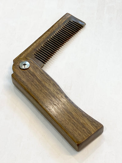 Green Sandalwood Folding Beard Comb