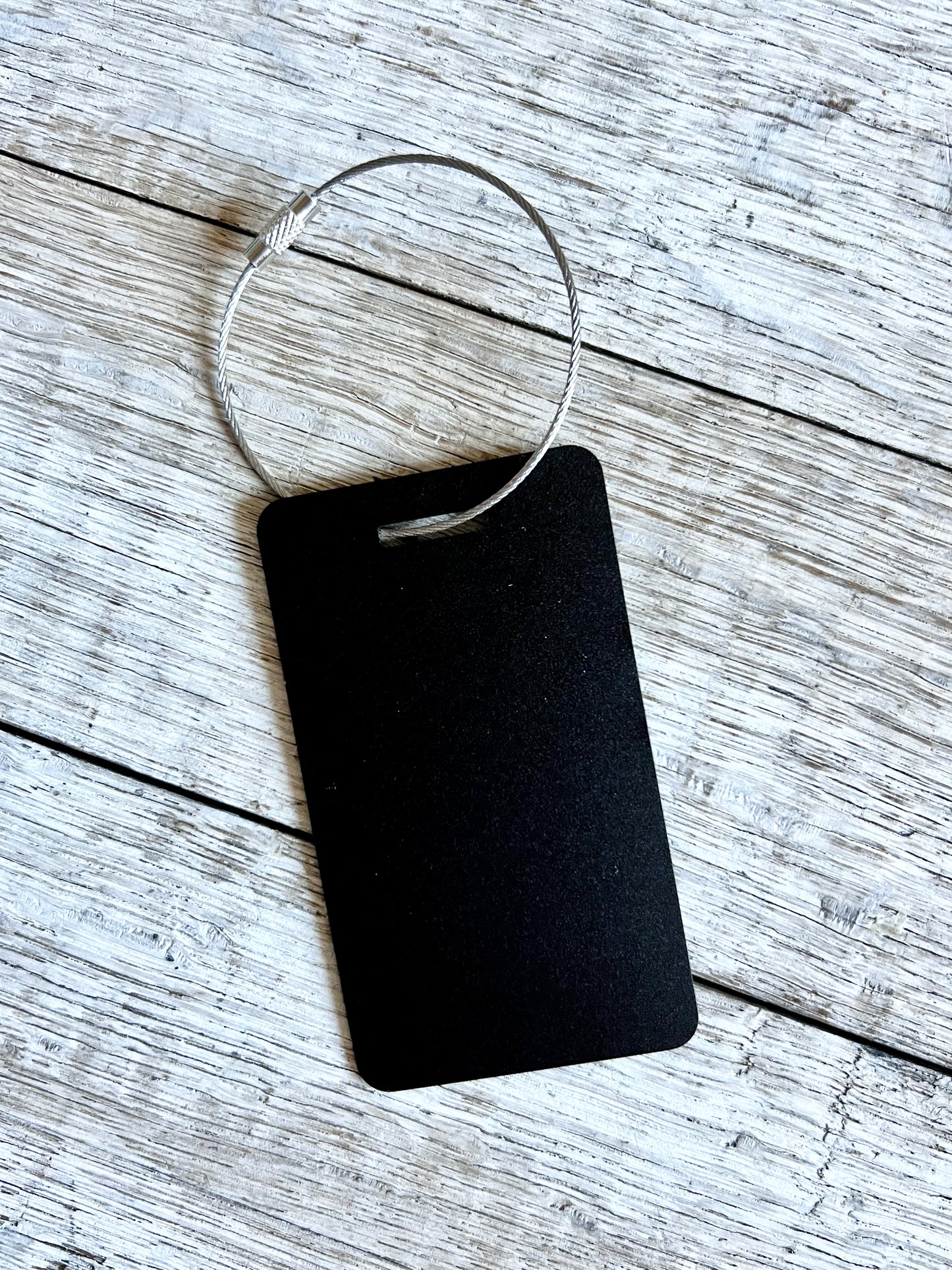 Anodized Aluminum ID Tag + Steel Loop