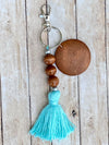 DISCONTINUED - Wooden Beads Tassel Keychain