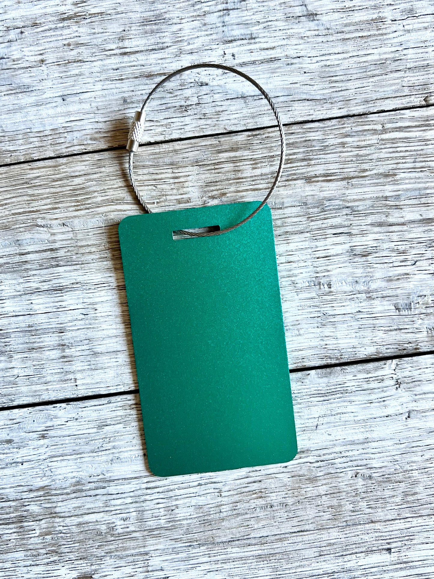 Anodized Aluminum ID Tag + Steel Loop