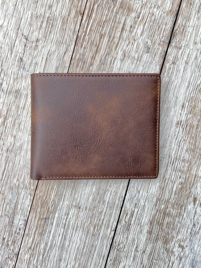 Laserable Leatherette Mens Bifold Wallet